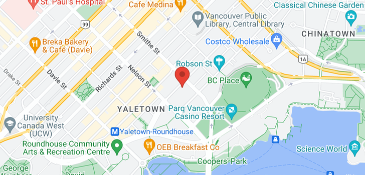 map of 805 950 CAMBIE STREET